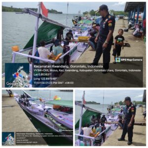 Pemeriksaan Awal Kedatangan kapal di Satwas Gorontalo Utara