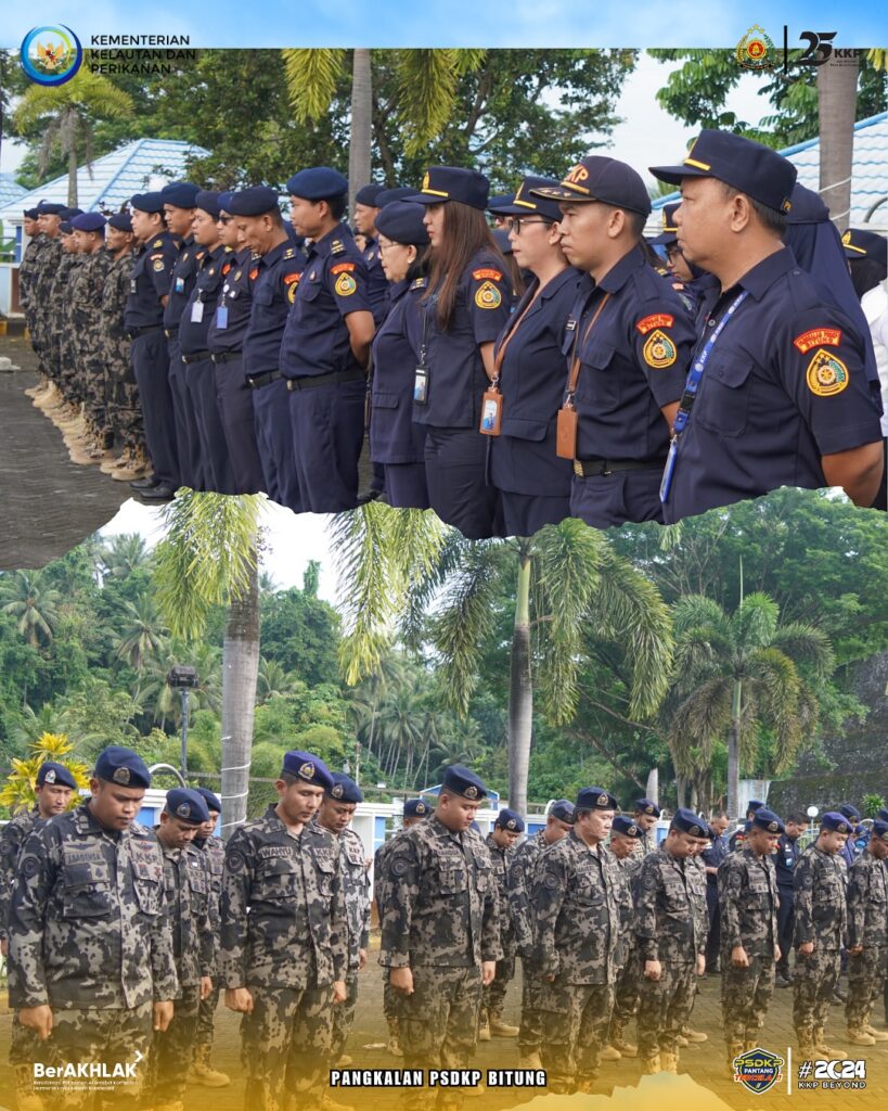 Segenap Pegawai Pangkalan PSDKP Bitung dan Awak Kapal Pengawas melaksanakan Apel Pagi