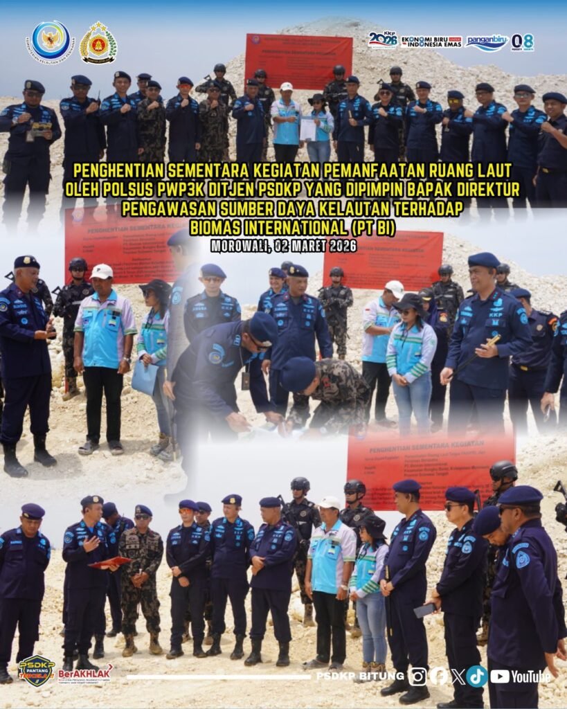 Penghentian Sementara Kegiatan Pemanfaatan Ruang Laut (PKKPRL) oleh Polsus PWP3K