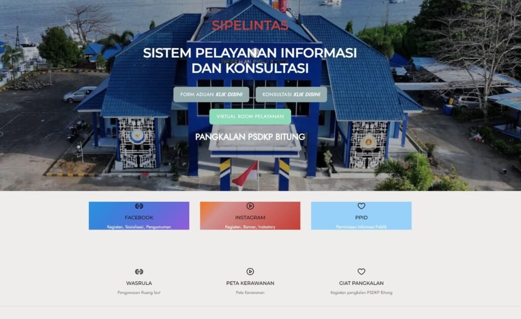 Website Pelayanan dan Informasi Pangkalan PSDKP Bitung