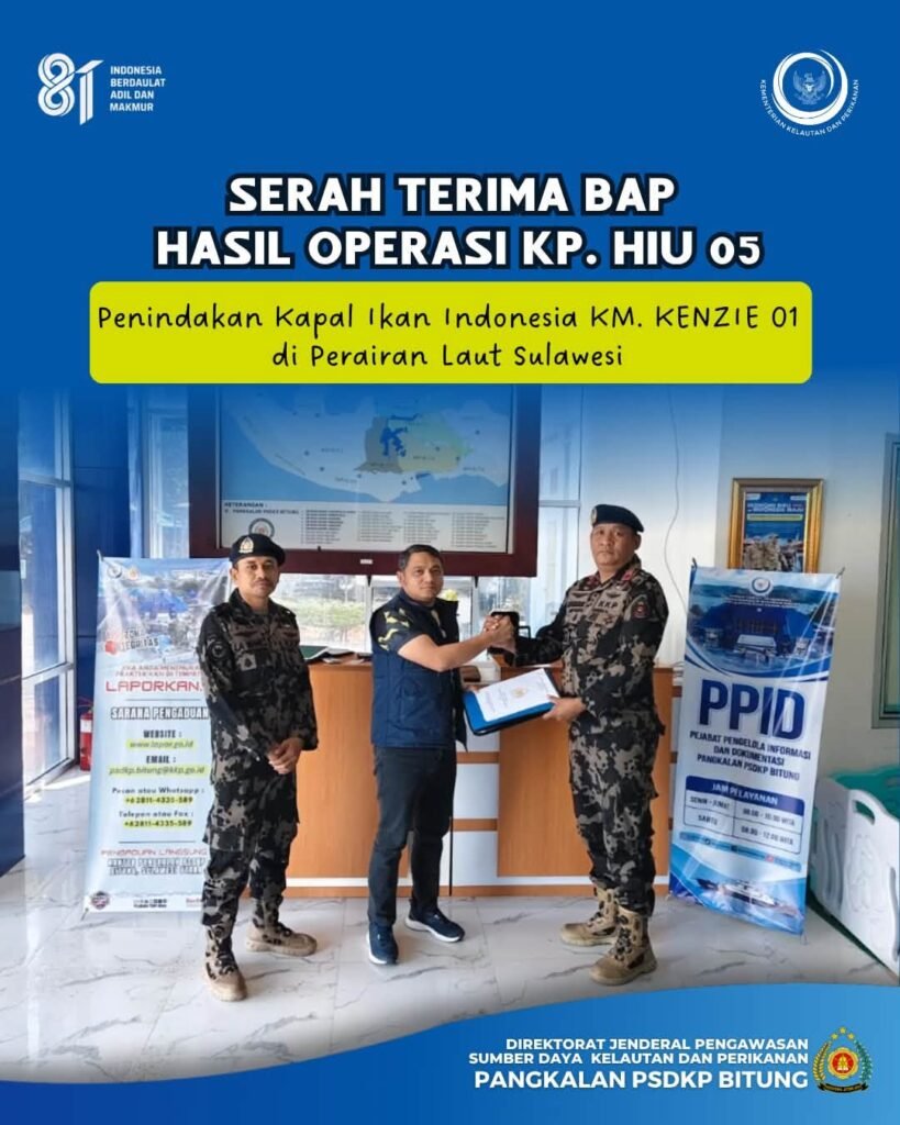 SERAH TERIMA BAP HASIL OPERASI KP. HIU 05